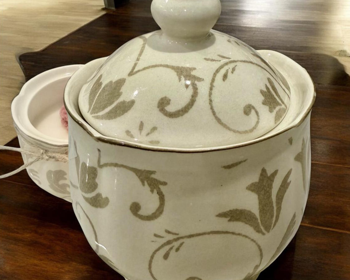 Royal Bloom Ceramic Candle